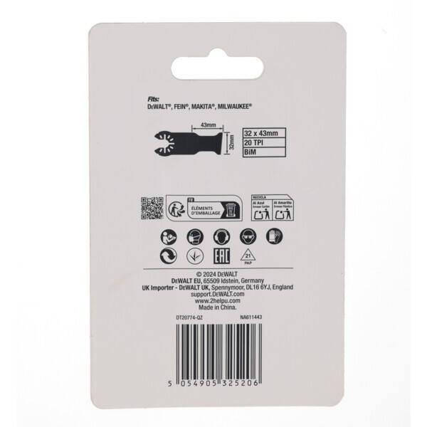 Brzeszczot do narzędzi wielofunkcyjnych Dewalt DT20774-QZ