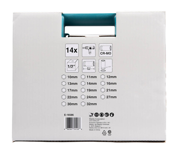 Zestaw nasadek udarowych Impact Black 14 szt. Makita E-16586