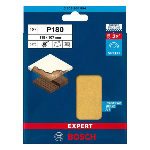Papier ścierny Bosch EXPERT C470 115x107mm G180 10szt.