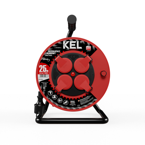 Przedłużacz bębnowy Kel Professional W-97054, 25M/3X1,5