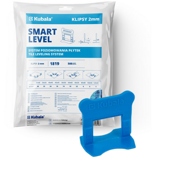 Klipsy do płytek 2mm 500szt. Kubala 1819