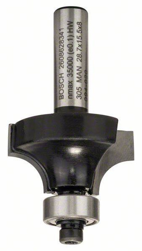 Frez do zaokrągleń, 8 mm, R1 8 mm, L 15,2 mm, G 53 mm Bosch 2608628341