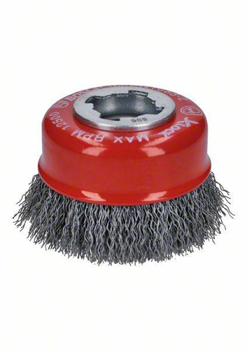 Szczotka garnkowa z systemem X-LOCK, falista, 75, stalowa Bosch 2608620725