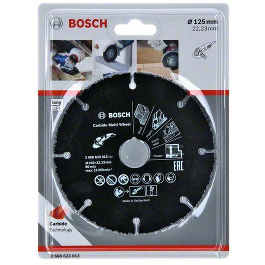 Tarcza tnąca Bosch Multi Wheel 125mm - Bosch Carbide, multimaterial