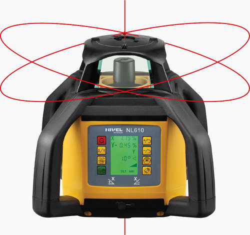 Niwelator laserowy, rotacyjny z czerwoną wiązką NIVEL NL610 Digital