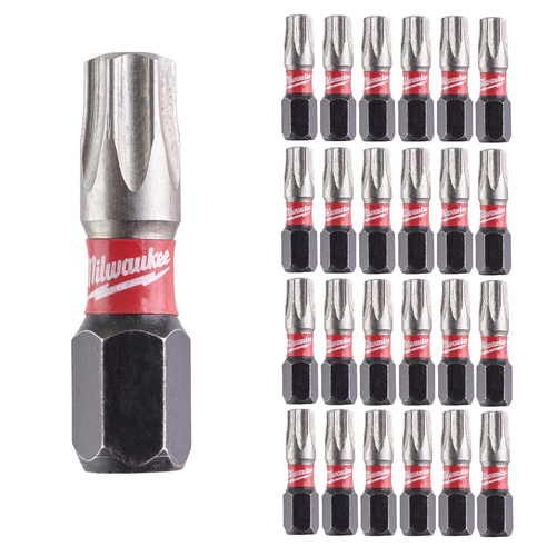 Zestaw 25 szt. bitów udarowych Milwaukee TX30 25 mm