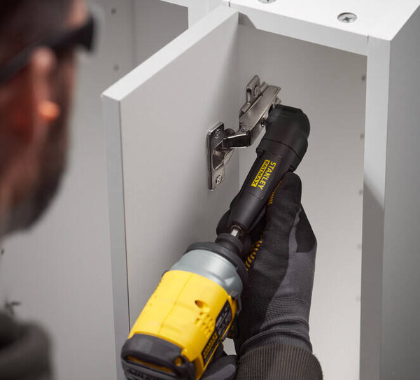 Nasadka udarowa kątowa, 9 końcówek 25 mm Stanley