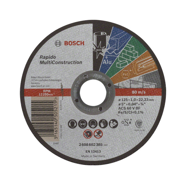 Tarcza tnąca Bosch Rapido Multi Construction 125mm