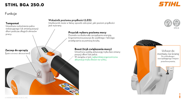 Dmuchawa akumulatorowa Stihl BGA 250 BA060115903