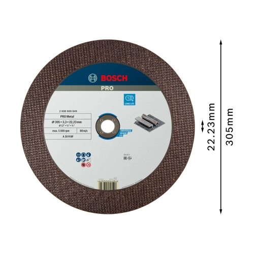 Tarcza do cięcia metalu 300x22,23 Bosch 2608600649