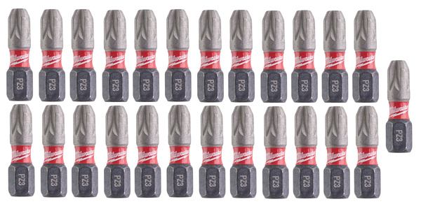 Zestaw 25 szt. bitów udarowych Milwaukee PZ3 25 mm