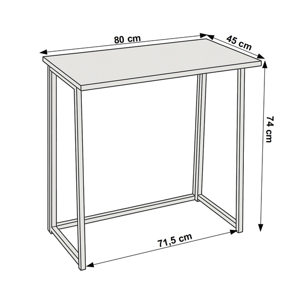 Biurko składane Belivio HUGO Rustical Oak