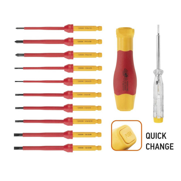 Końcówki wkrętakowe z uchwytem NEO Tools 1000V 12szt. 01-308