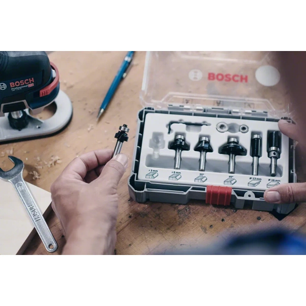 Zestaw frezów do drewna 8 mm Bosch 2607017469