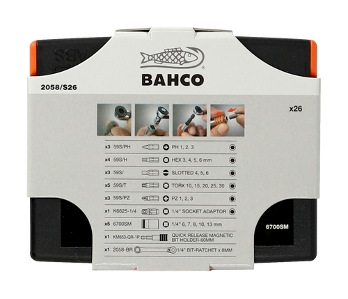 Zestaw narzędzi Bahco 2058/S26 26 el.