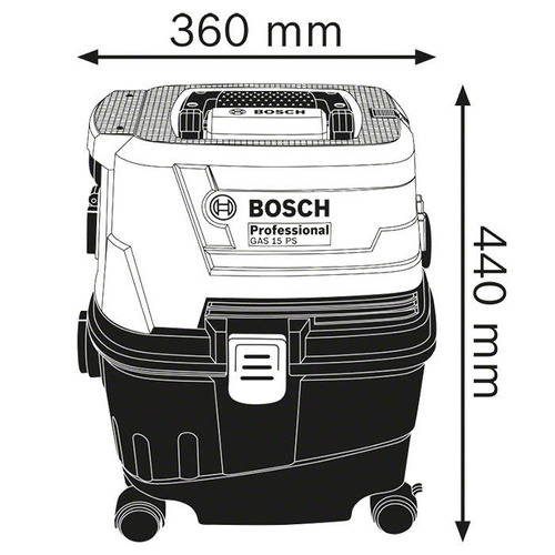 Odkurzacz przemysłowy Bosch GAS 15 PS