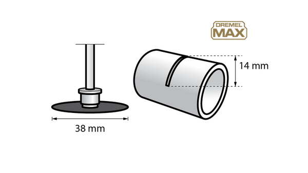 Tarcza tnąca do metalu 38x3,2 mm Dremel 2615S456DM