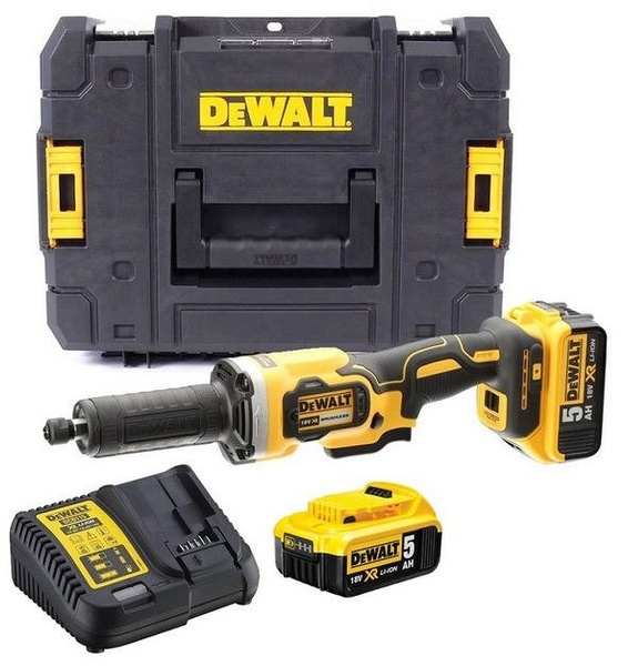 Akumulatorowa szlifierka prosta DCG426P2 DeWalt + 2 x akumulator + ładowarka + walizka