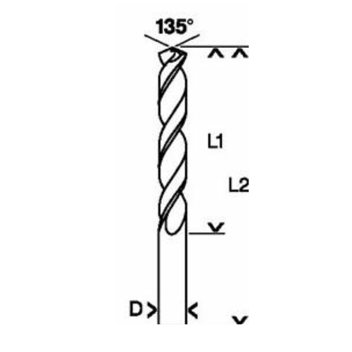 Wiertła do metalu Bosch HSS-G, Din 338 - zestaw 10 sztuk