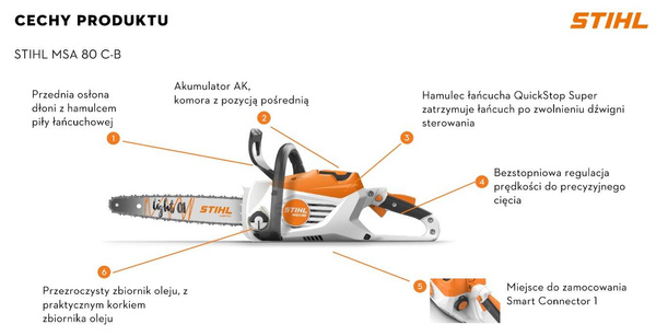 Pilarka akumulatorowa Stihl MSA 80 C-B MA040115834
