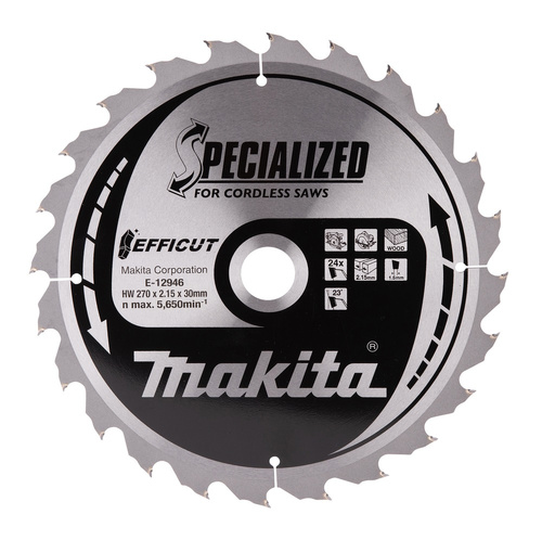 Tarcza tnąca do drewna 270 x 30 mm, 24Z Makita E-12946