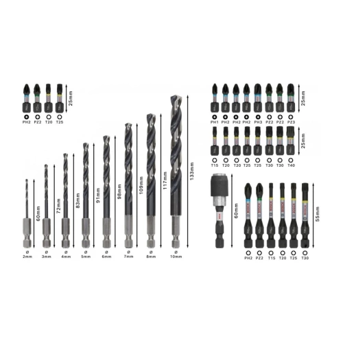 Zestaw bitów i wierteł Bosch 2608521U81