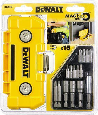 Zestaw bitów i nasadek 15 szt. DT7918 DeWalt