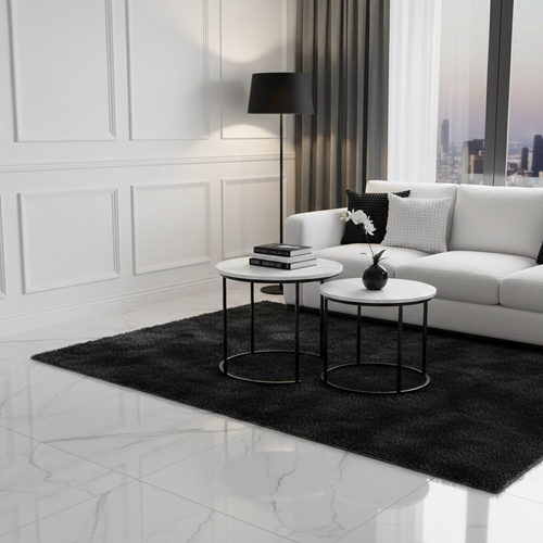 Zestaw stolików Belivio MOCCA White Marble