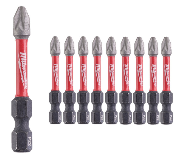 Zestaw 10 szt. bitów udarowych Milwaukee PZ2 50 mm