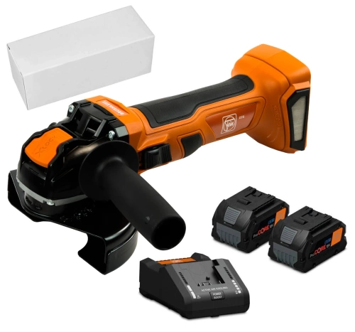 Szlifierka kątowa Fein CCG 18-125-7 X AS z zestawem zasilającym 2x8Ah i ładowarką GAL 18V-160