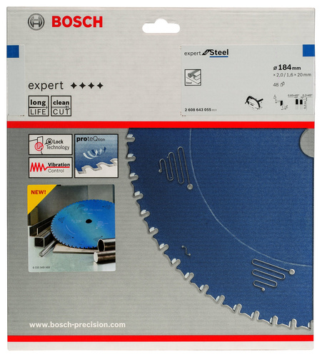 Tarcza do cięcia metalu Bosch Expert 184X20X2/1.6X48T