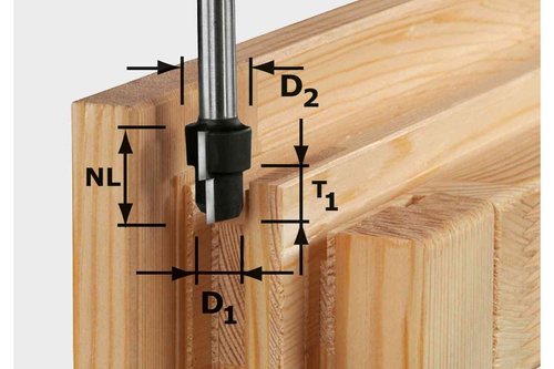 Frez stopniow.  HW D16,3 /12,3/ 9,3 S 12 Festool 492713