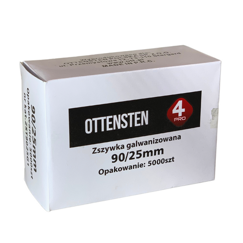 Zszywki stolarskie TYP90 25mm 5000 szt. ZST9025G1 Ottensten 4PRO