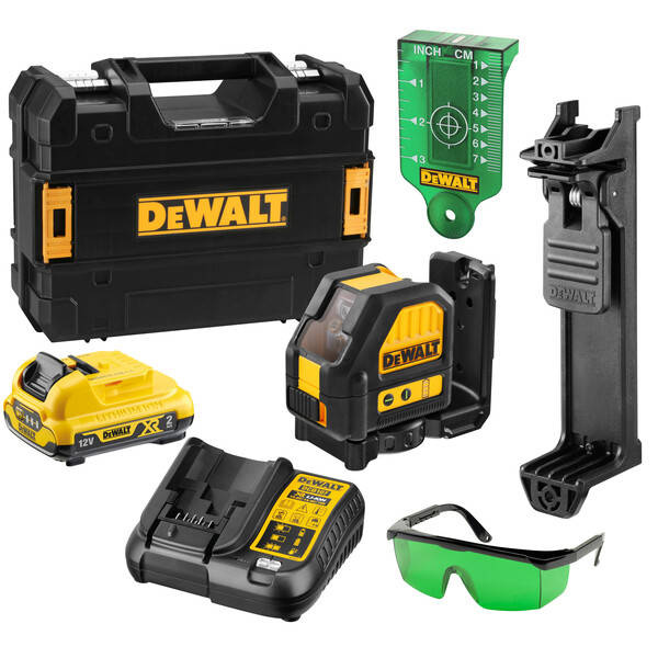 Akumulatorowy laser samopoziomujący DCE088D1G DeWalt + akumulator + ładowarka + walizka