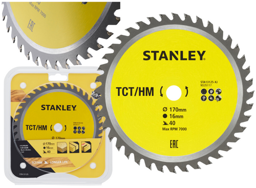 Tarcza do cięcia drewna TCT/HM 170x16 40Z Stanley STA13125-XJ