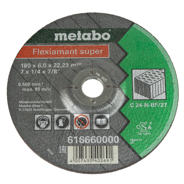Tarcza do szlifowania kamienia 180 mm 616660000 Metabo