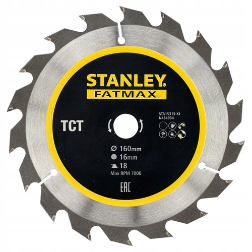 Tarcza tnąca do drewna 160x16 18T Stanley Fatmax STA15315