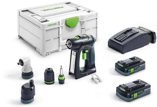 Akumulatorowa wiertarko-wkrętarka C 18 HPC 4,0 I-Set 576442 Festool + 2 x akumulator + ładowarka + kufer