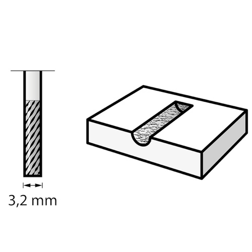 Frez wolframowo-węglikowy z kwadratową końcówką Dremel 2615990132