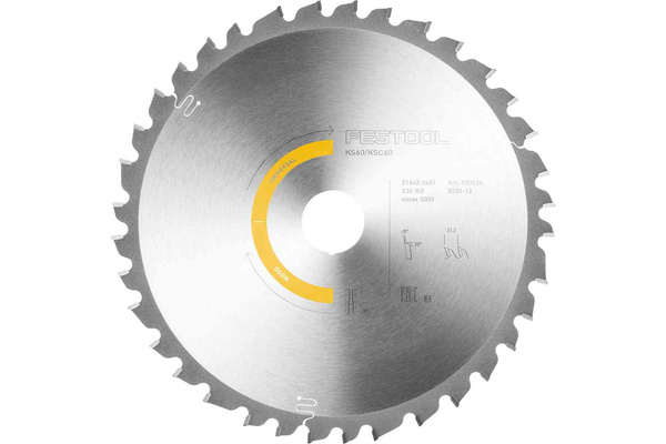 Tarcza pilarska   216x2,3x30 W36 Festool 500124