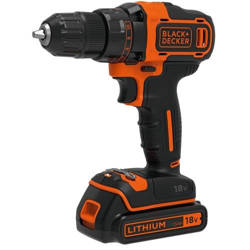 Akumulatorowa wiertarko-wkrętarka Li-Ion 18V BLACK+DECKER  BDCDD186KB-QW