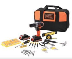 Akumulatorowa wkrętarka z osprzętem Black&Decker BD001ST050