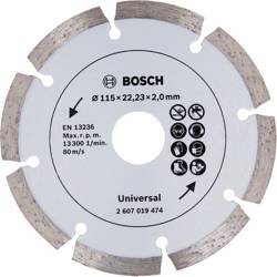 Diamentowa tarcza tnąca do materiałów budowlanych, Ø 115 mm Bosch 2607019474