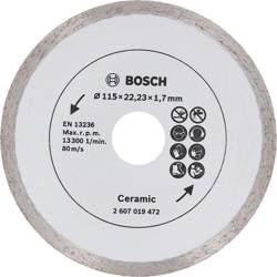 Diamentowa tarcza tnąca do płytek, Ø 115 mm Bosch 2607019472