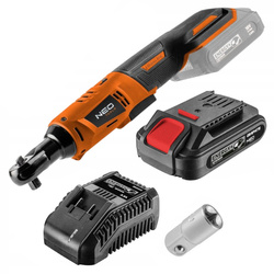 Grzechotka akumulatorowa Neo Tools 04-603+58GE131 z zestawem zasilającym