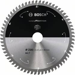 Ostrze do piły tarczowej bezprzewodowej Standard for Aluminium 216 x 2,2 / 1,6 x 30 T64 Bosch 2608837776