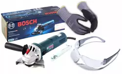 Szlifierka kątowa Bosch GWS 9-125 S z rękawicami i okularami ochronnymi