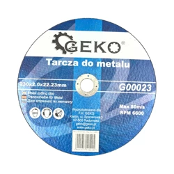 Tarcza do cięcia metalu 230x22,23 mm Geko G00023