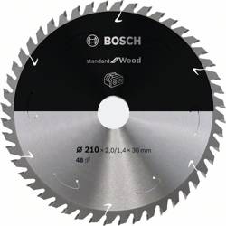 Tarcza do piły tarczowej bezprzewodowej Standard for Wood 210 × 1,7 / 1,2 × 30 T48 Bosch 2608837714