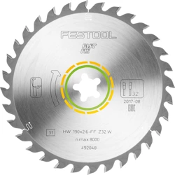 Tarcza pilarska   HW 190X2,6 FF TF58 Festool 492051